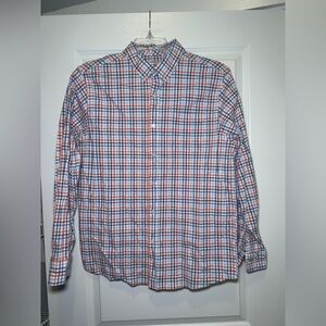 Southern Proper Blue and Orange Plaid Button Down Shirt